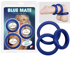 Cock Ring Trio "Blue Mate"