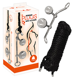 Bondage Plugs with 10 m Rope