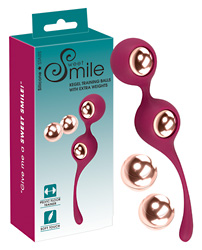 Kegel training balls with extra weights