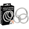 Metallic Silicone Cock Ring Set